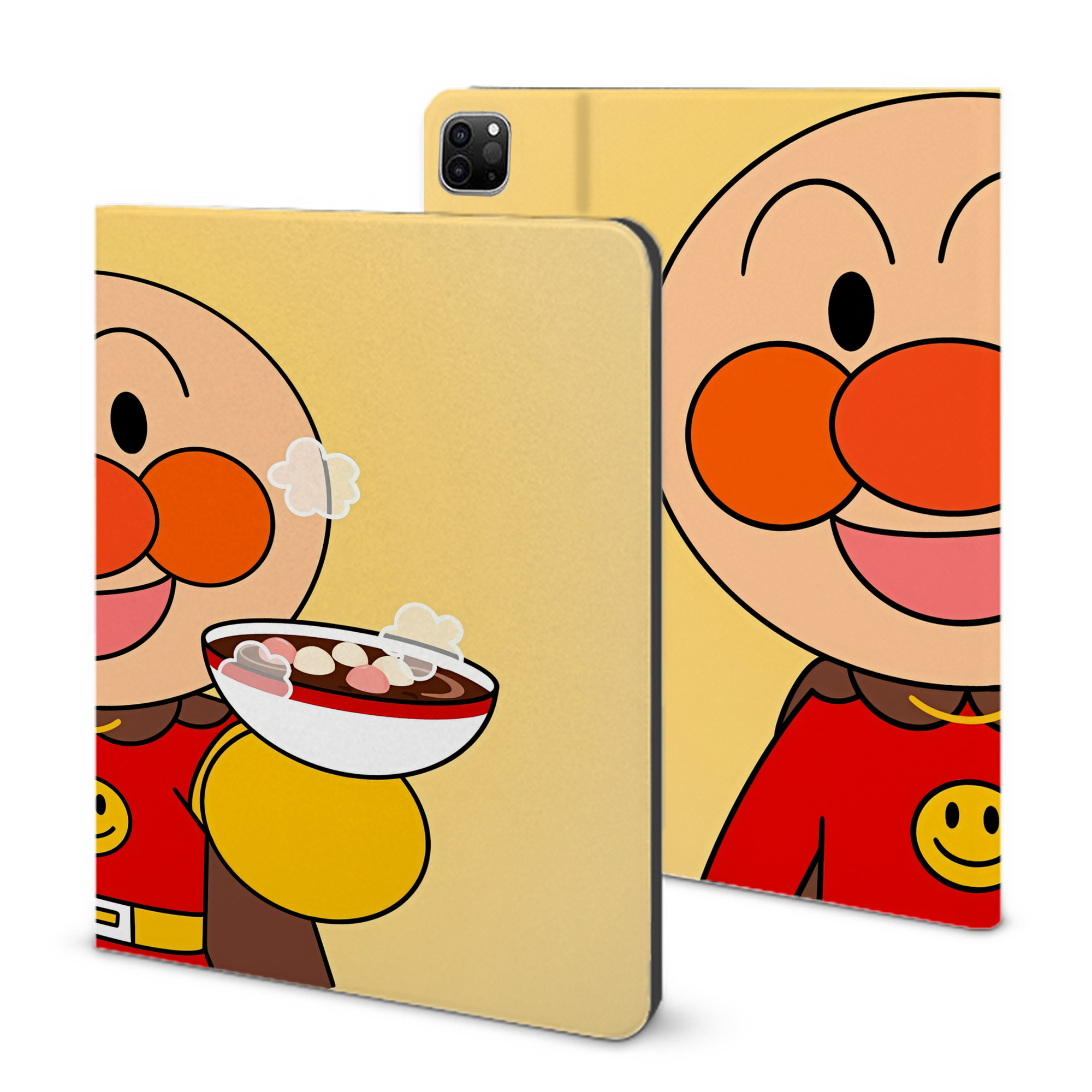 （画像用） アンパンマン Anpanman IPad ケース ブック型 PUレザー TPU 耐衝撃 軽量 薄型 ペン収納なし 全面保護 IPad 各モデル対応